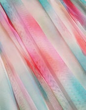 Ikat Flower Tulle Party Dress, Multi (MULTI), large