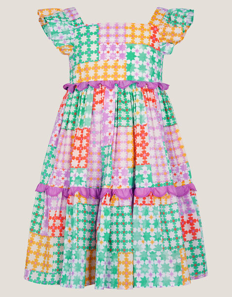 Colourblock Star Print Dress, Multi (MULTI), large