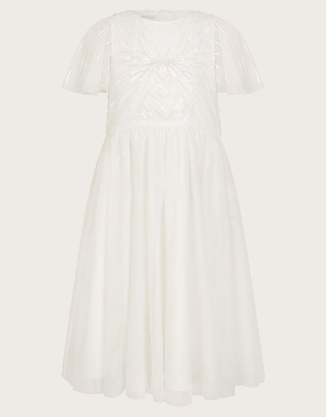 Sunray Embellished Dress, Ivory (IVORY), large