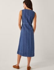 Ottilie Stripe Denim Midi Dress, Blue (DENIM BLUE), large