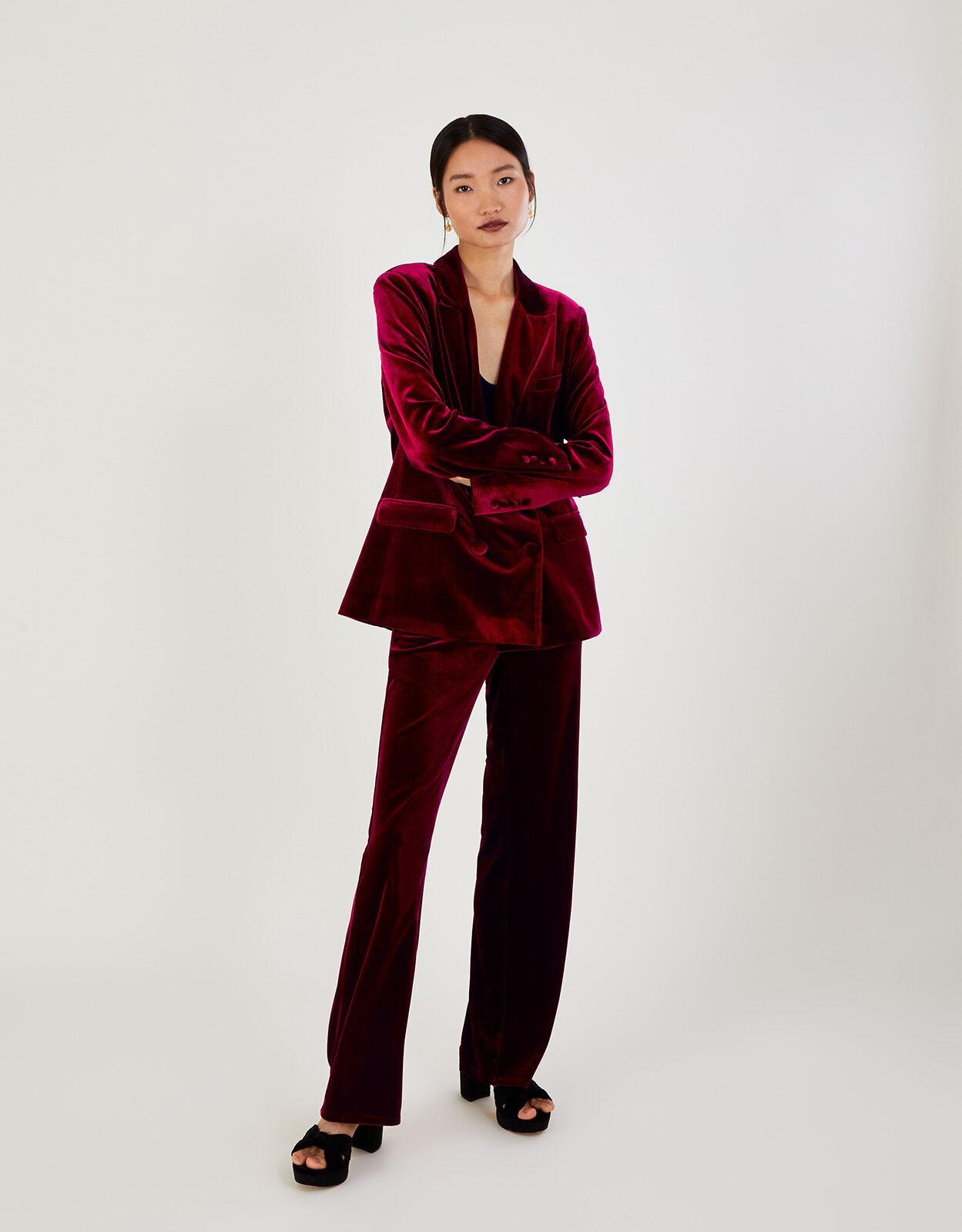 Monsoon velvet trouser suit clearance