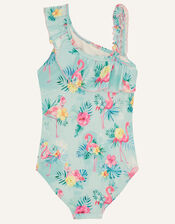 Florence Flamingo Swimsuit, Blue (AQUA), large