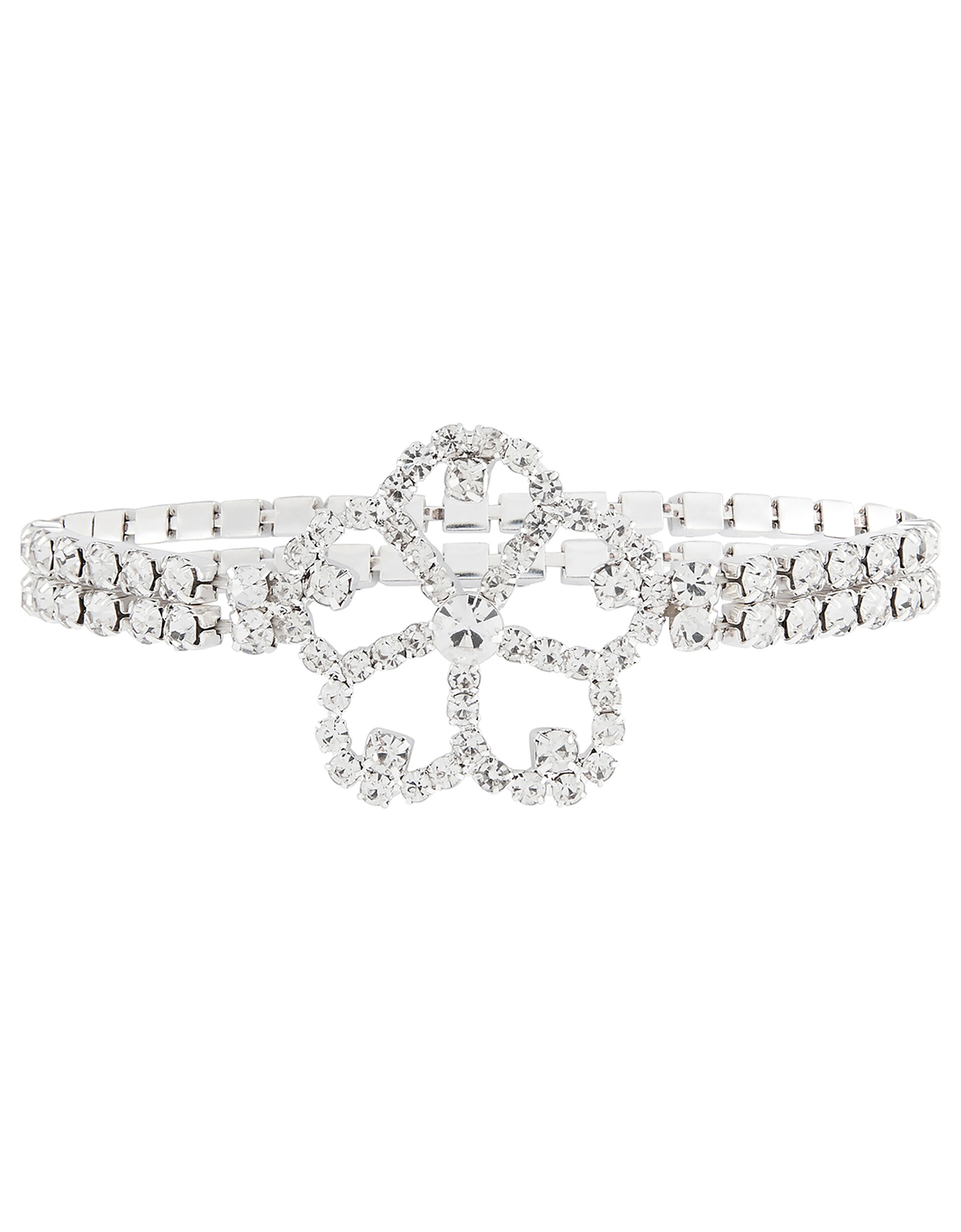 Sparkle Flower Stretch Bracelet, , large