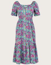 Lottie Floral Jersey Midi Dress, Blue (BLUE), large