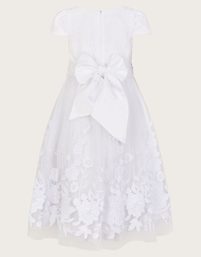 Sorcha Floral Lace Communion Dress, White (WHITE), large