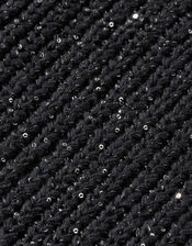 Scotch and Soda Metallic Mid-Length Cardigan, Black (BLACK), large