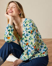 Sweetheart Button Through Blouse, Ivory (IVORY), large
