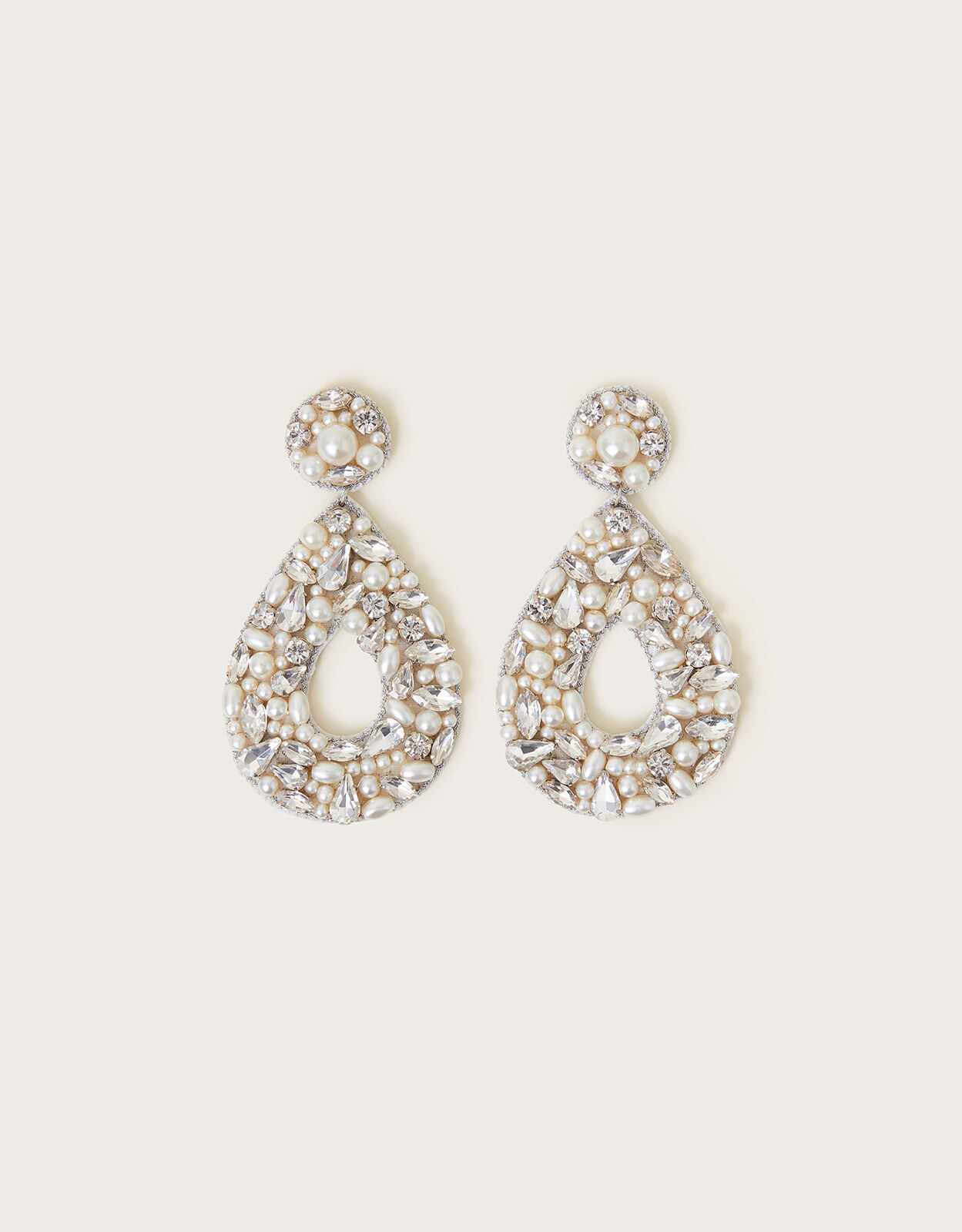 Large diamante hotsell drop earrings