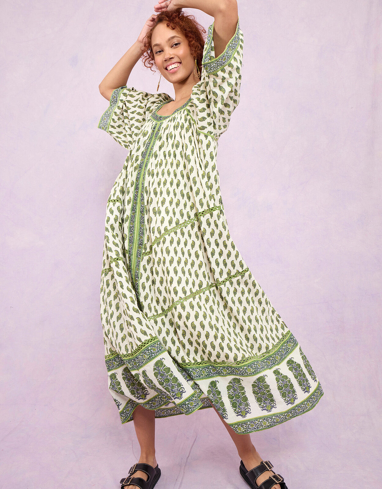 East Harriet Print Dress Green