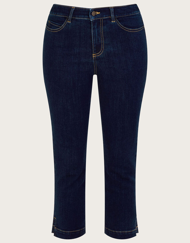 Idabella Crop Skinny Jeans with Recycled Polyester , Blue (INDIGO), large
