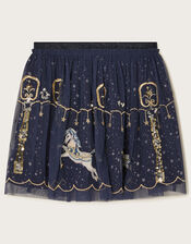 Disco Horse Skirt, Blue (NAVY), large