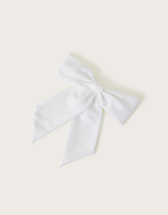 Bridal Bow Hair Clip, , large