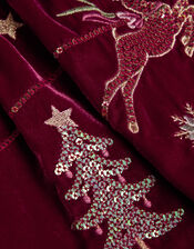Baby Top and Velvet Christmas Pinafore Dress Set, Red (BURGUNDY), large