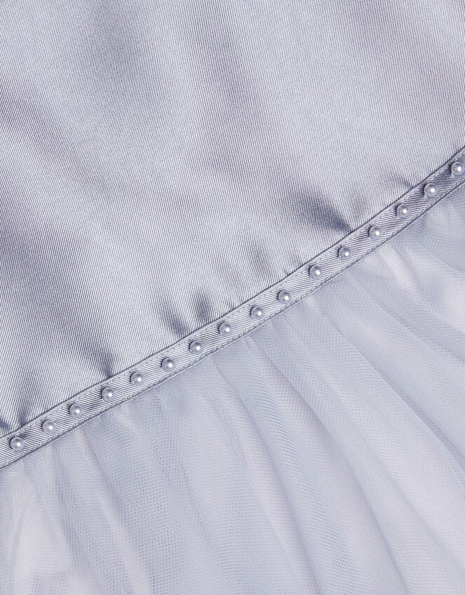 Pearl Embellished Bow Dress, Blue (BLUE), large