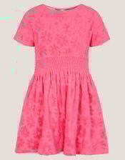 Floral Print Terry Dress, Pink (PINK), large