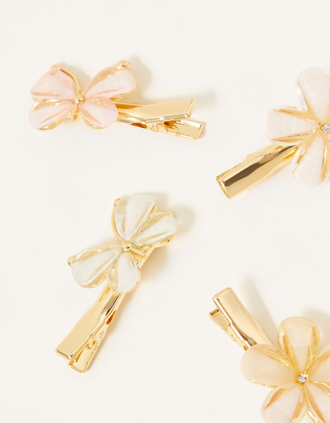 Pastel Gem Hair Clip Set, , large