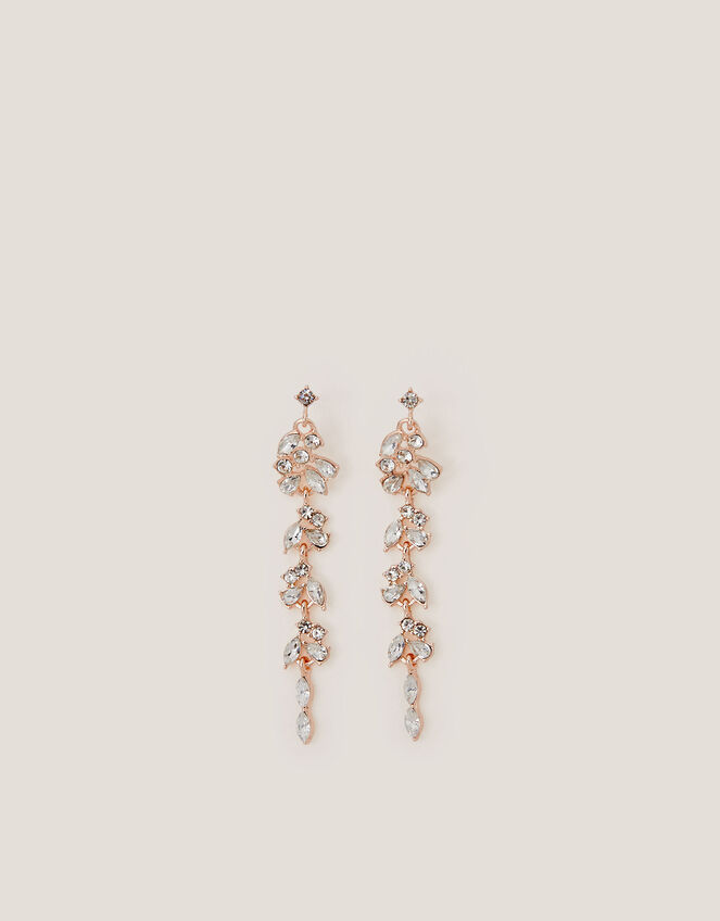 Diamant&eacute; Gemstone Drop Earrings, , large