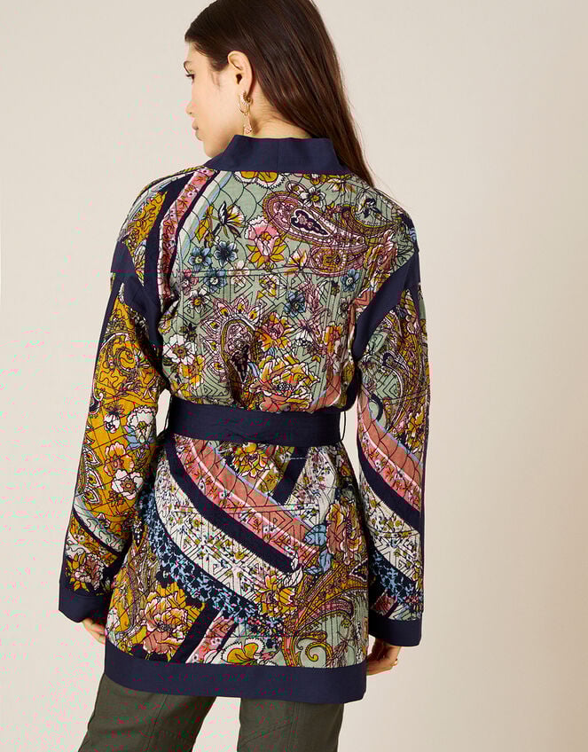 Jessie Printed Short Jacket, Blue (NAVY), large