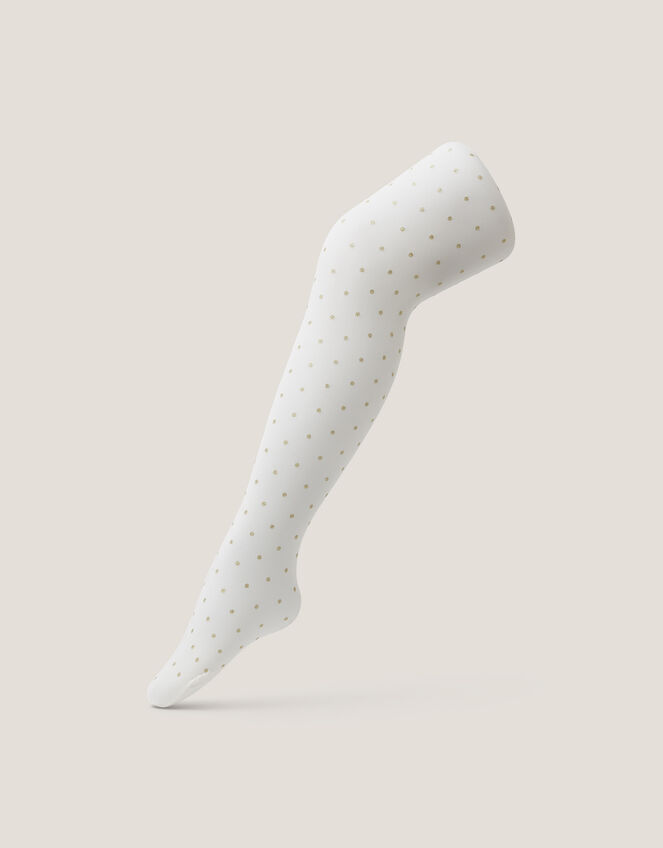 Glitter Spot Tights, Gold (GOLD), large