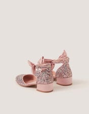 Sara Bow Glitter Two-Part Heels, Pink (PINK), large