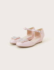 Diamante Butterfly Wedges, Pink (PINK), large