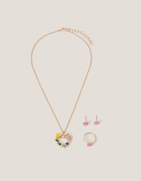 Flower Heart Jewellery Set, , large