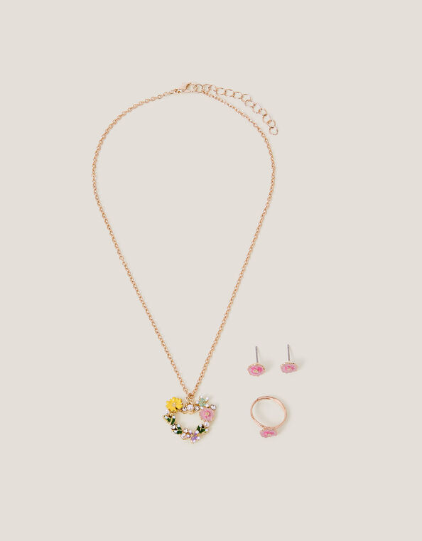 Flower Heart Jewellery Set, , large