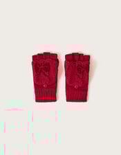 Bow Capped Gloves, Red (RED), large