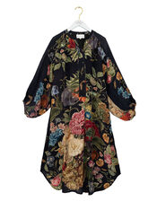 One Hundred Stars Darcy Primula Crepe Midi Dress, Black (BLACK), large