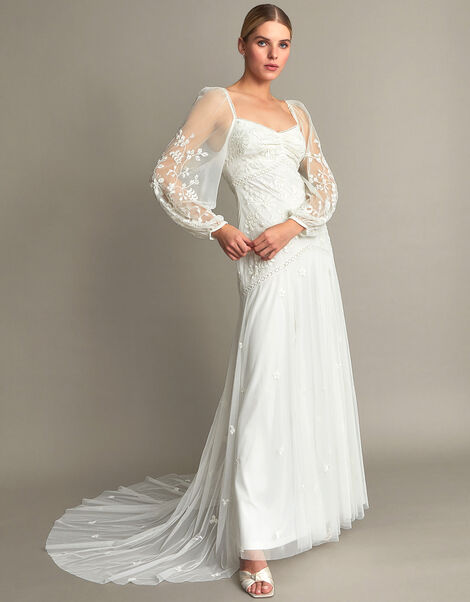 Josette Embellished Bridal Maxi Dress, Ivory (IVORY), large