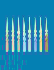 8-Pack Meri Meri Rainbow Twist Candles, , large