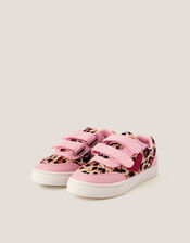 Leopard Print Rip-Tape Trainers, Multi (MULTI), large