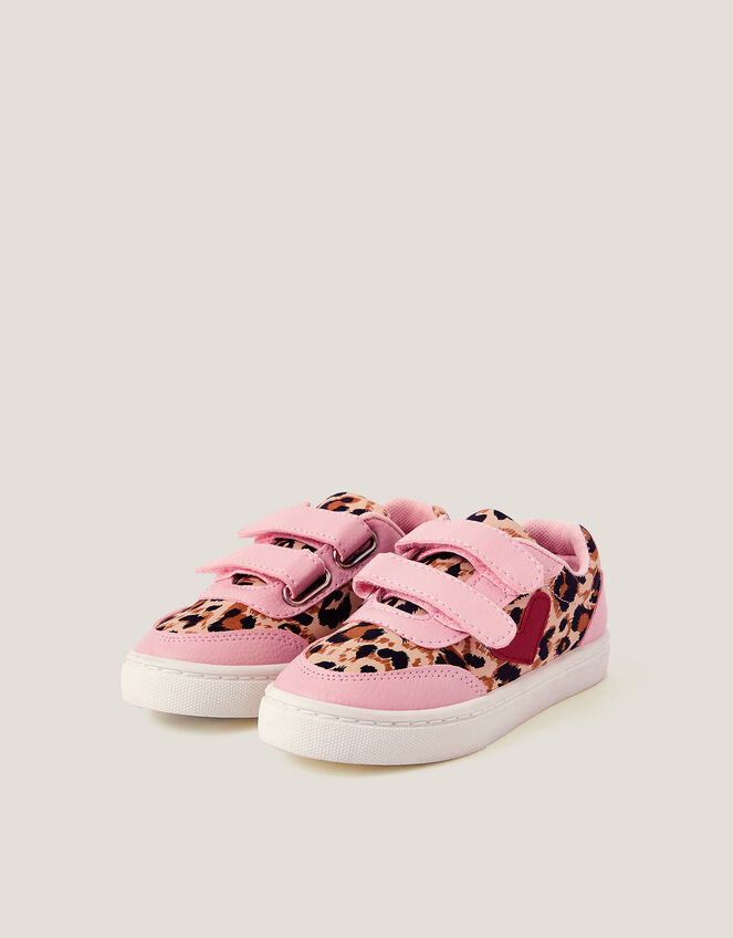 Leopard Print Rip-Tape Trainers, Multi (MULTI), large