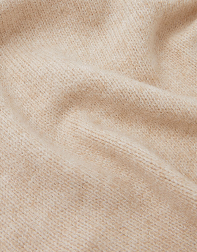 Fae Knitted Neckerchief, Natural (NEUTRAL), large