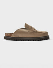 Genuins Nubuck Moccasin Clogs, Brown (BROWN), large