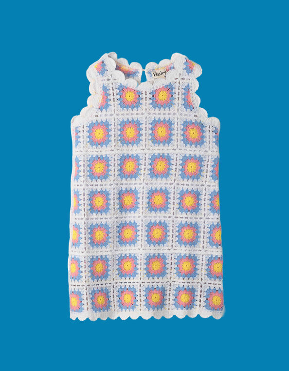 Hatley Buttercup Crochet Vest, Blue (BLUE), large