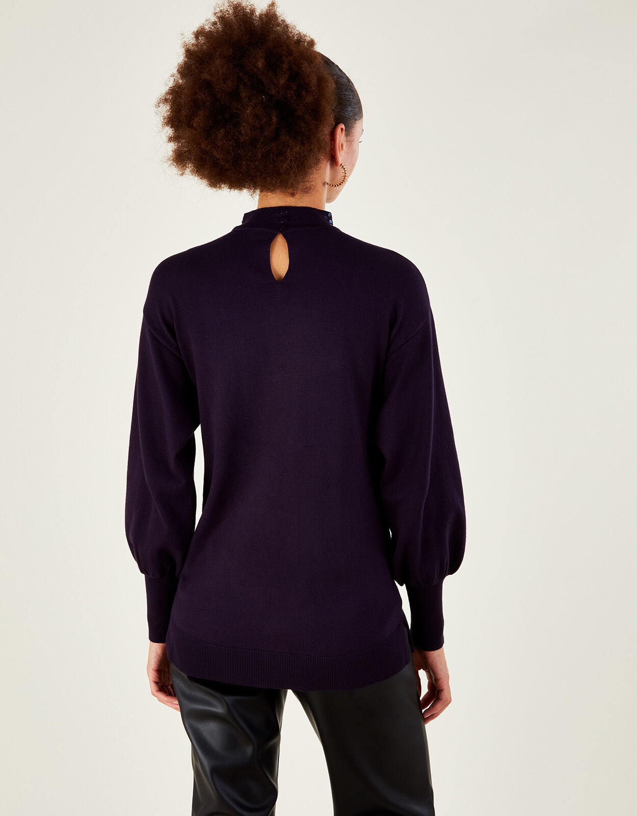 Scatter Sequin Twist Neck Jumper Purple Knitwear Monsoon Global