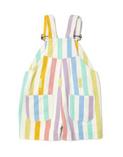 Dotty Dungarees Stripe Short Dungarees, Multi (MULTI), large