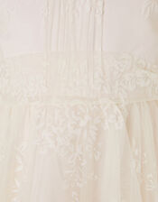 Glitter Print Tulle Dress, Natural (CHAMPAGNE), large