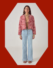 Maison Hotel Sujata Paisley Quilted Jacket, Red (RED), large