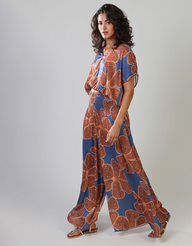 Traffic People Whispers Print Top, Blue (BLUE), large