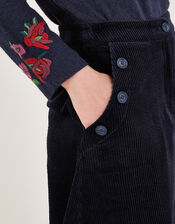 Cord Midi Skirt, Blue (MIDNIGHT), large
