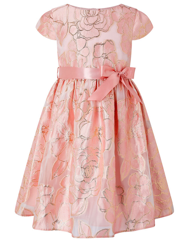 Chelsea Floral Jacquard Dress, Pink (PINK), large