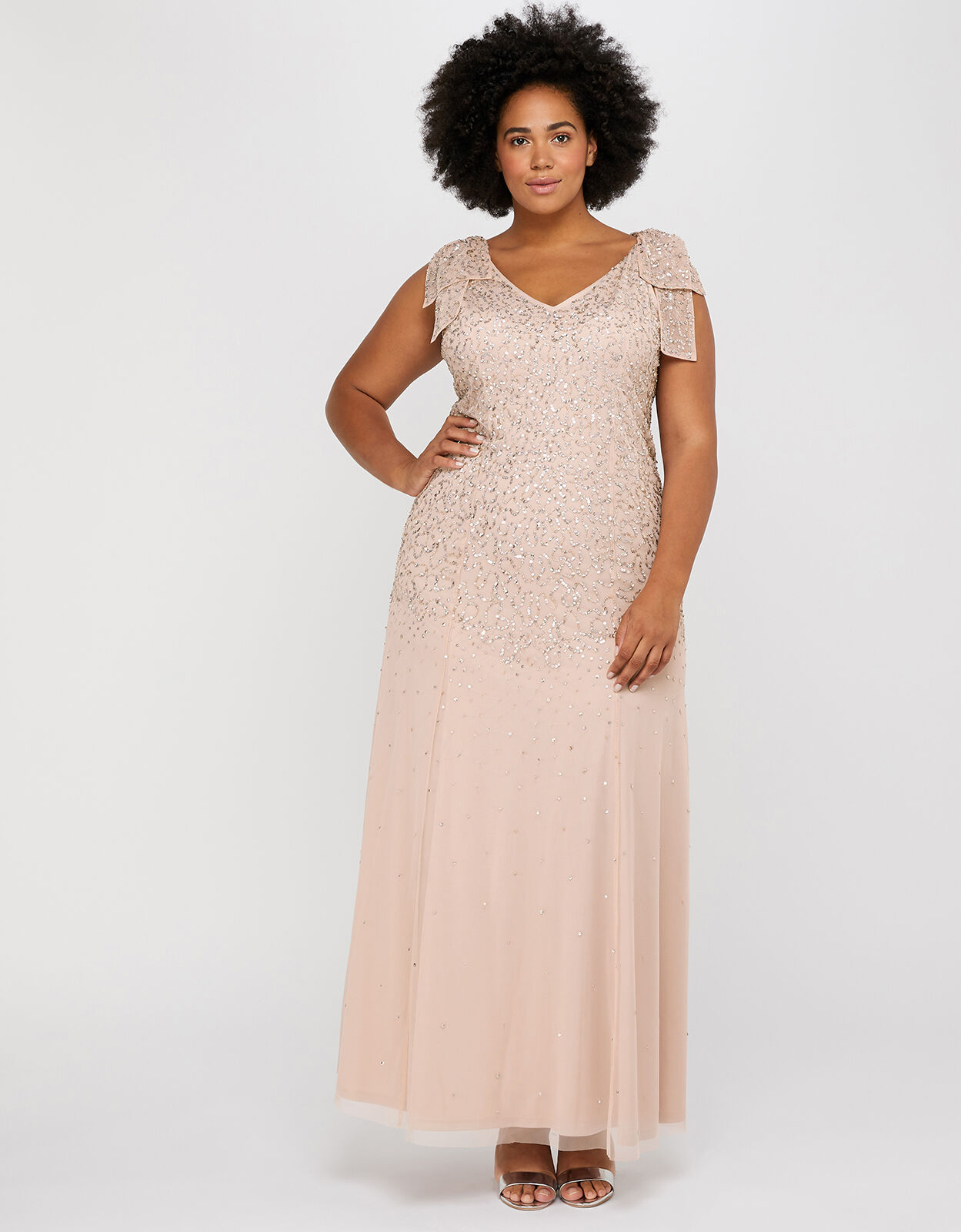 Monsoon blush pink dress clearance