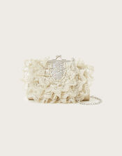 Lace Ruffle Frame Bag, , large
