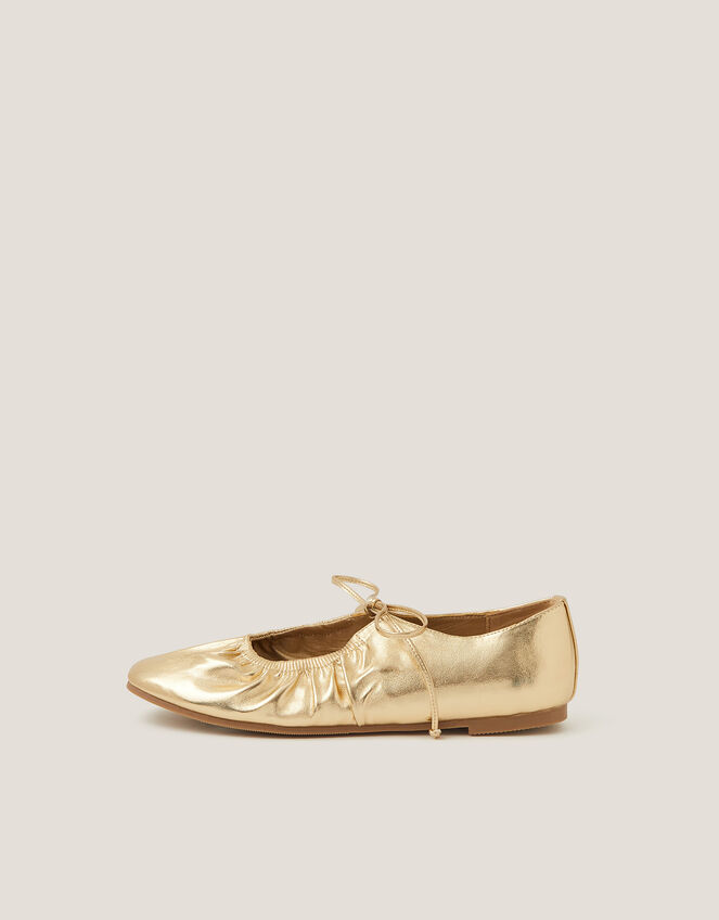 Blair Metallic Ballet Flats, Gold (GOLD), large
