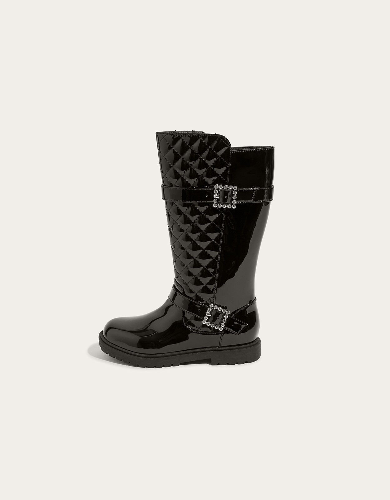 Diamante Riding Boots Black