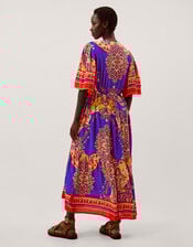 Padma Printed Midi Dress, Blue (COBALT), large