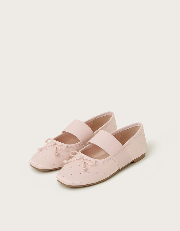 Diamante Ballet Flats, Pink (PINK), large