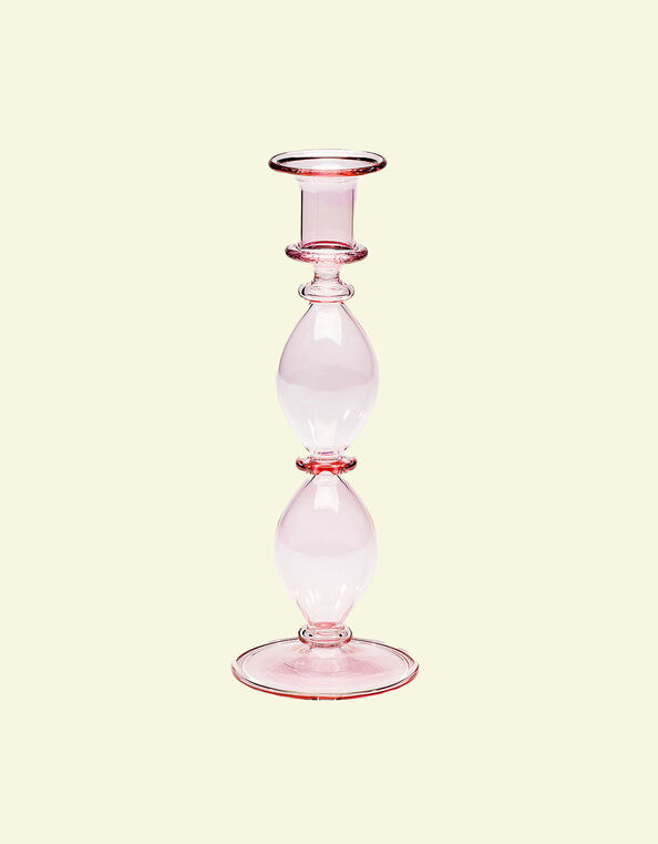 Anna and Nina Olympia Glass Candle Holder, , large